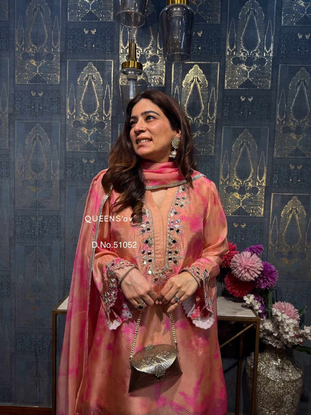 Shibori Print Farshi Salwar Set