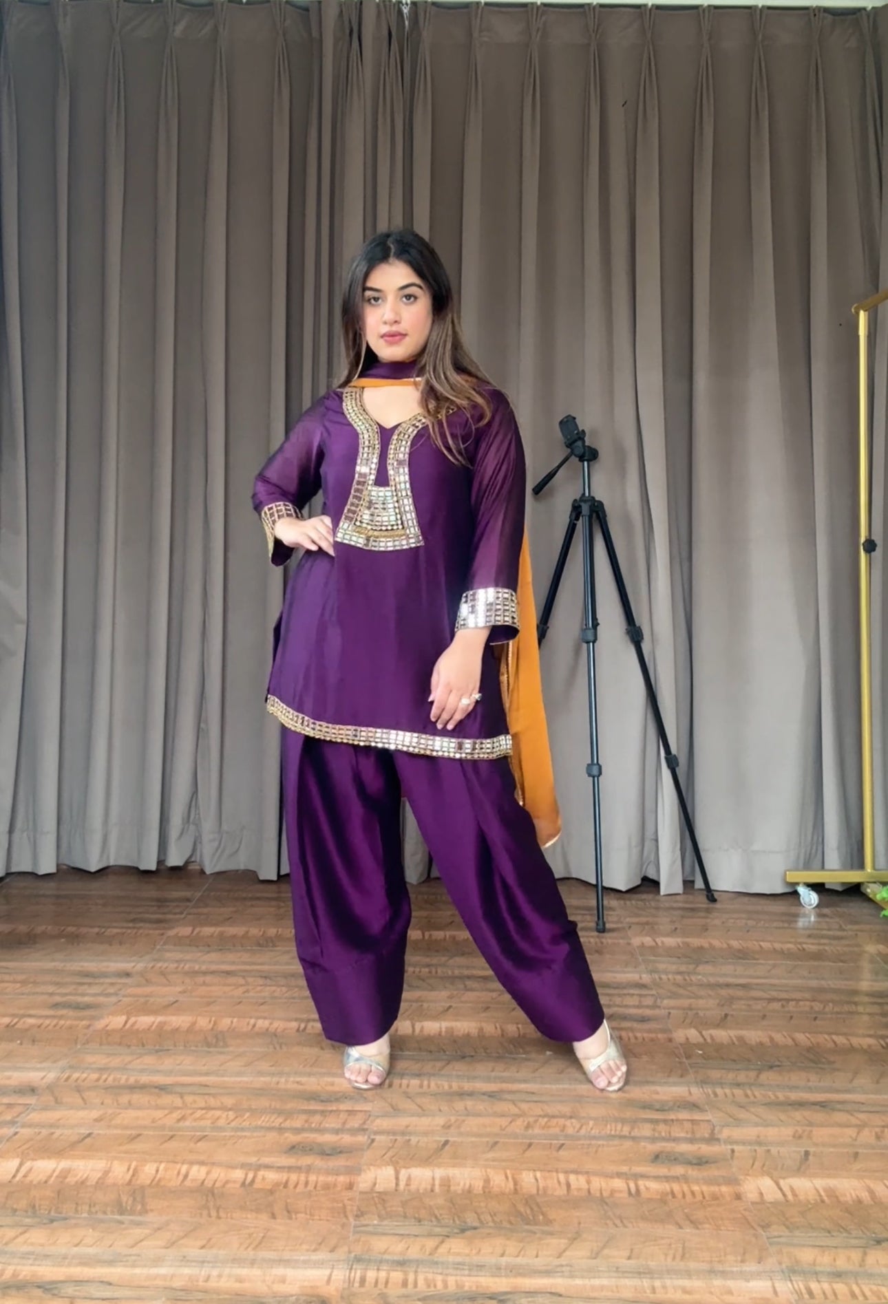 Mirror Work Farshi Suit Set