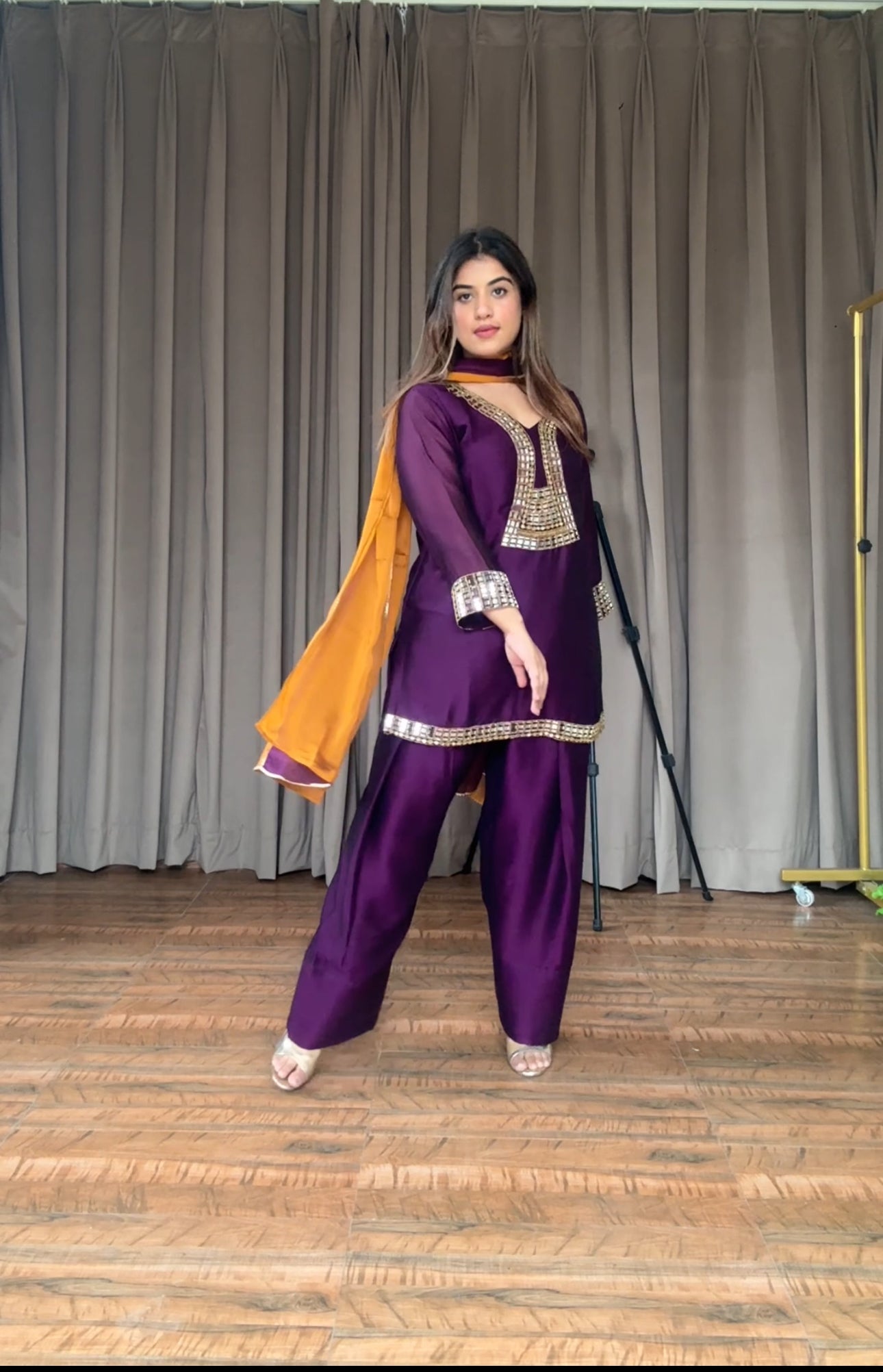 Mirror Work Farshi Suit Set