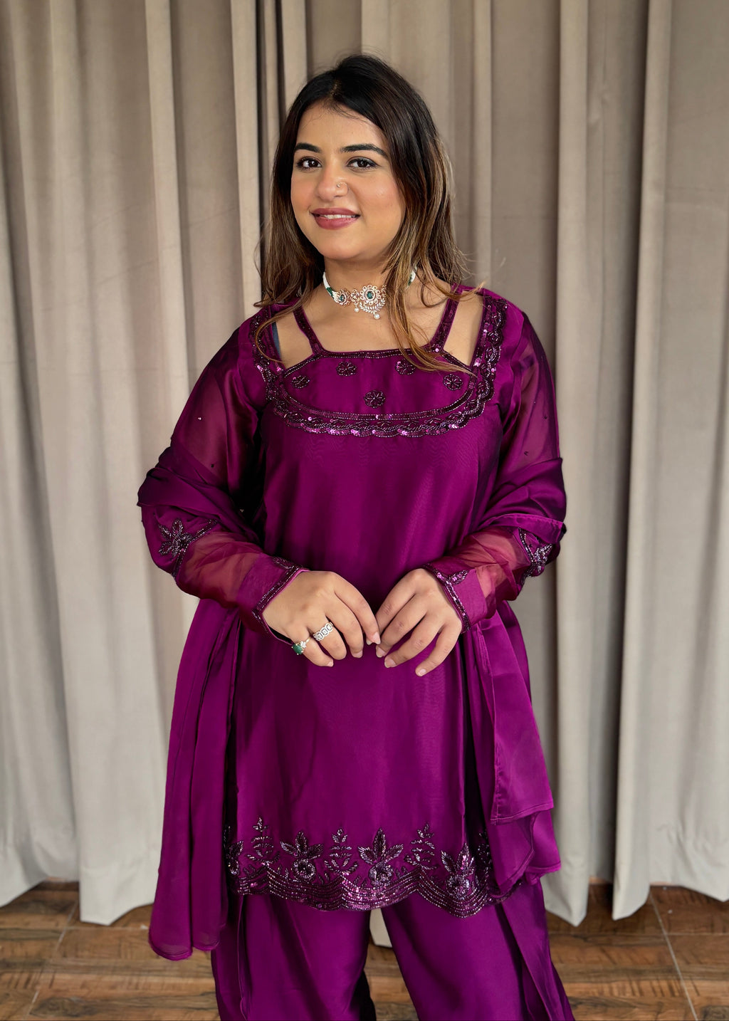 Wine Farshi Suit Set