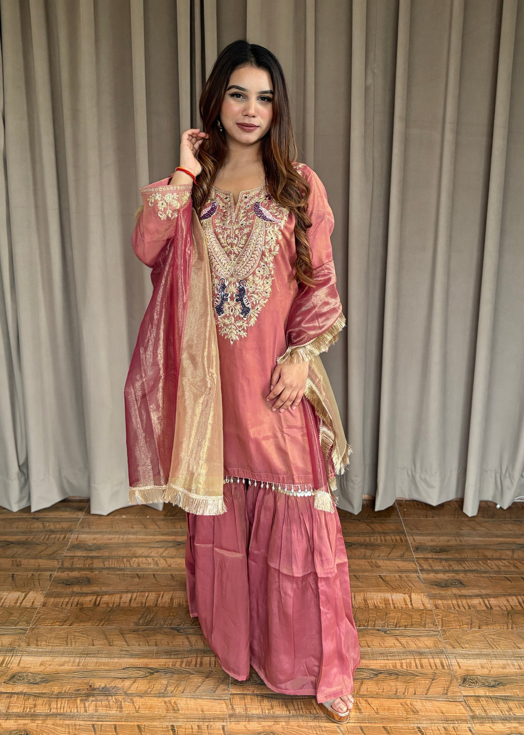 Blush Pink Sharara Set