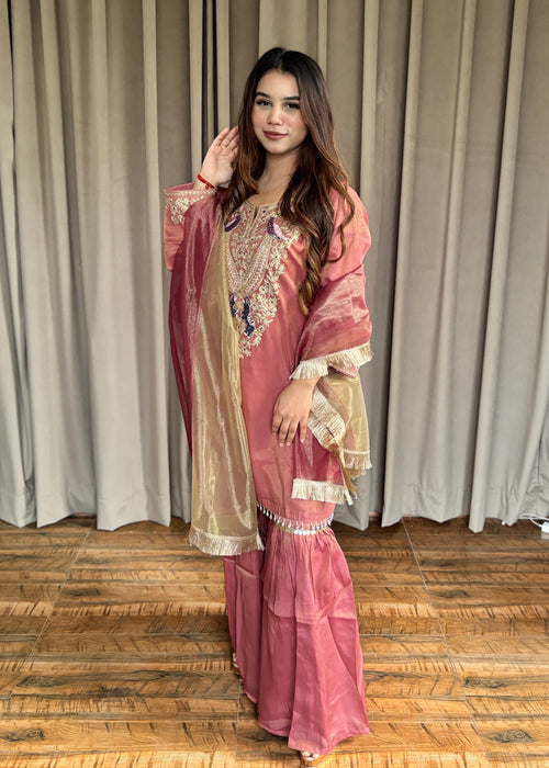 Blush Pink Sharara Set