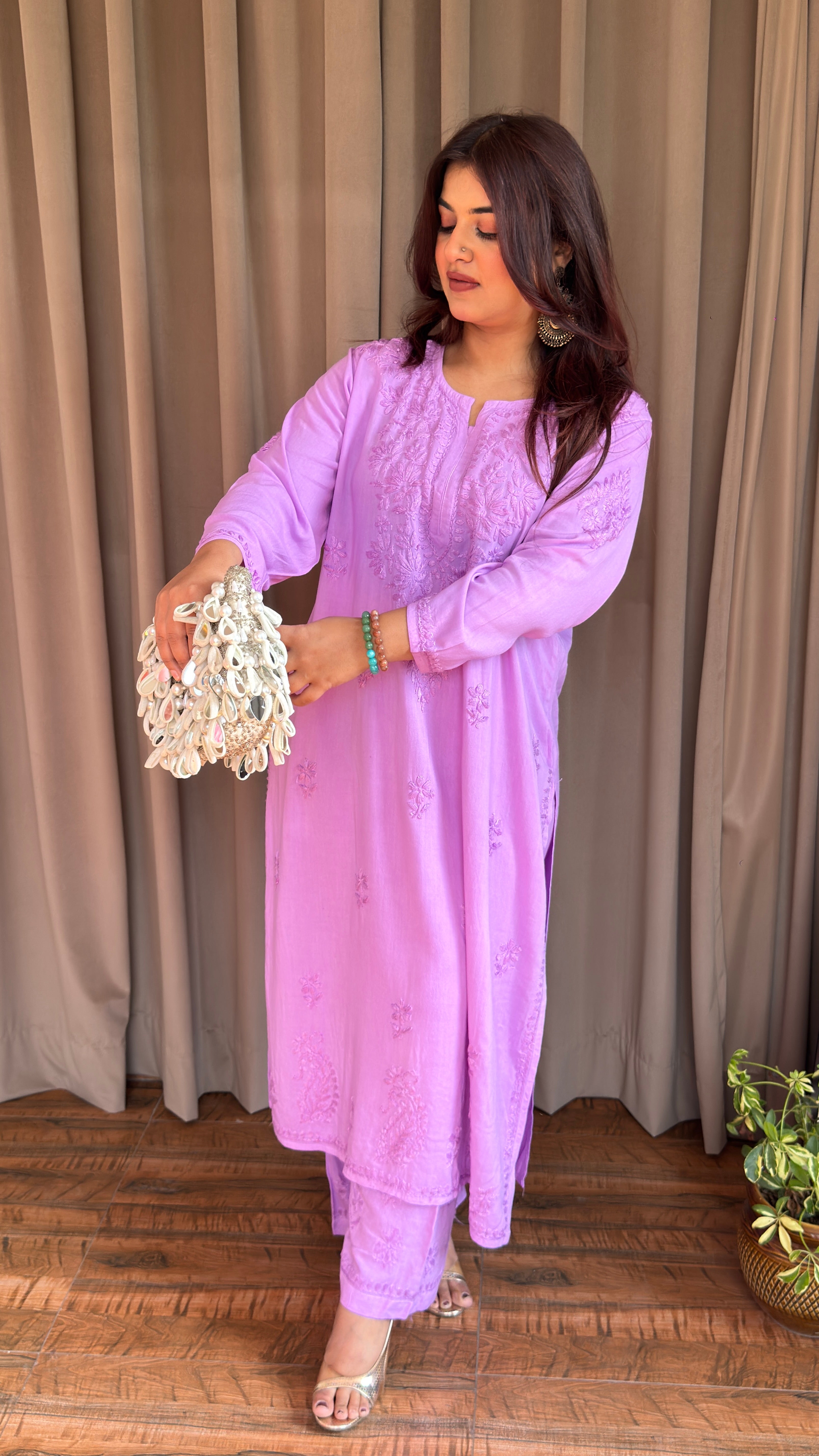Gul Chikankari Set