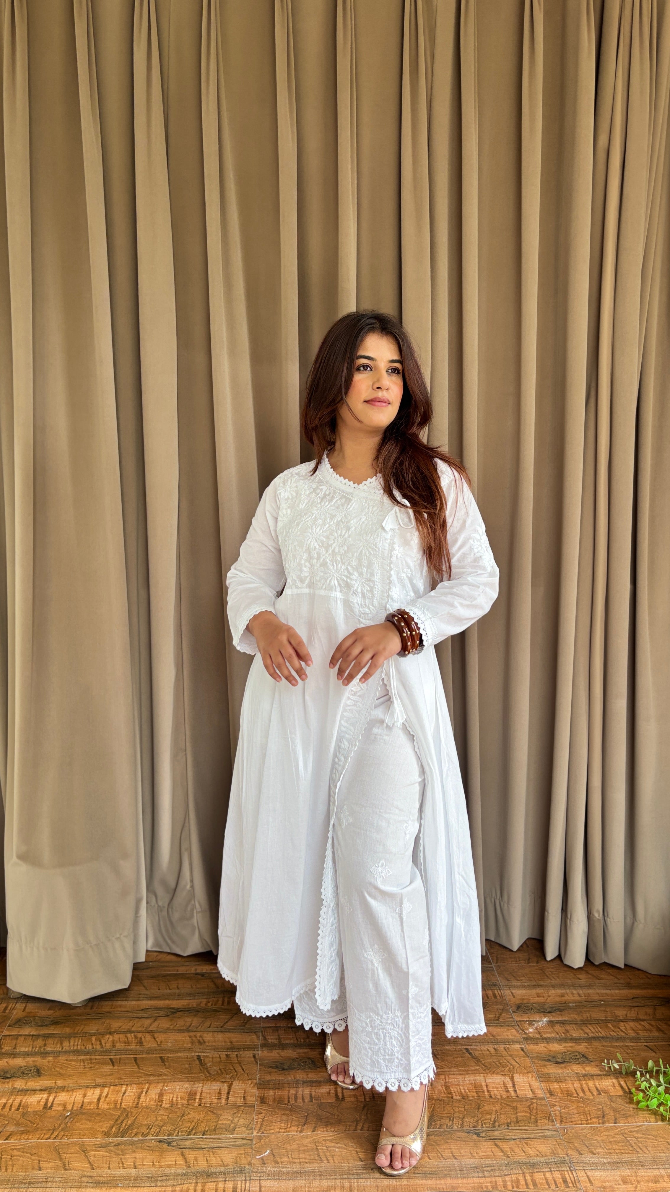 Gangu Anarkali Chikankari Set
