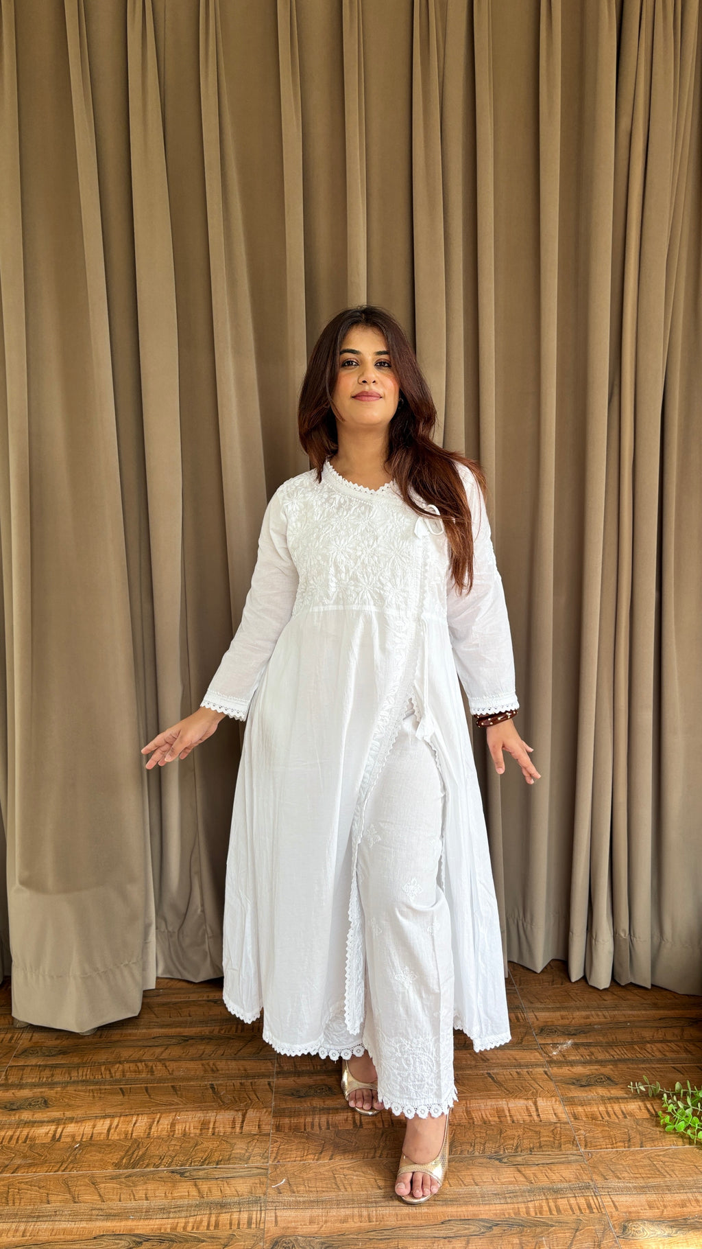 Gangu Anarkali Chikankari Set