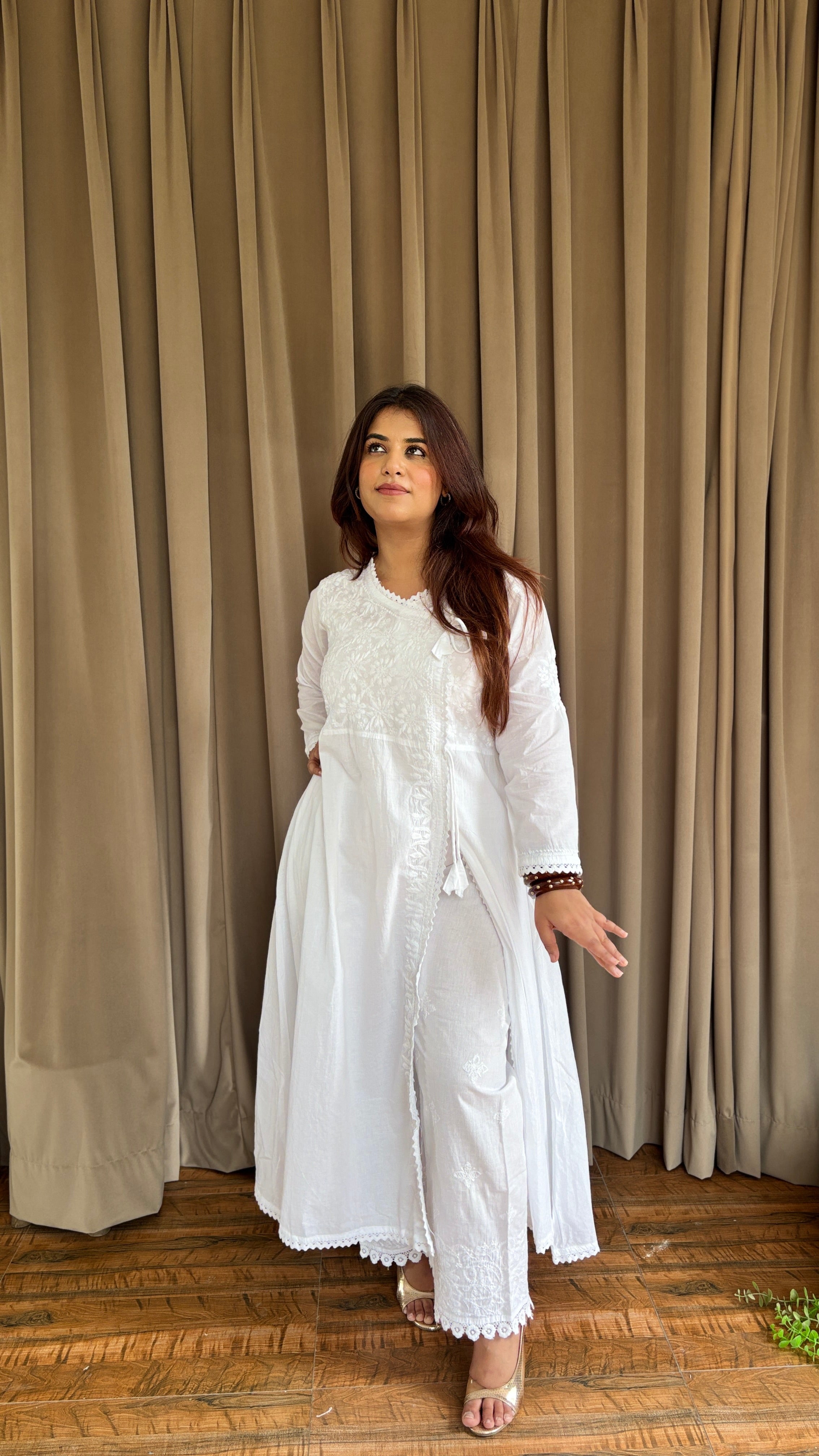 Gangu Anarkali Chikankari Set