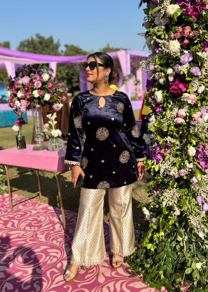 Velvet and Brocade Moon Blue Set